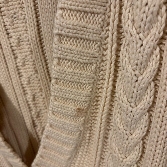 Old navy vintage polo short sleeve beige tan sweater M - Picture 6 of 10